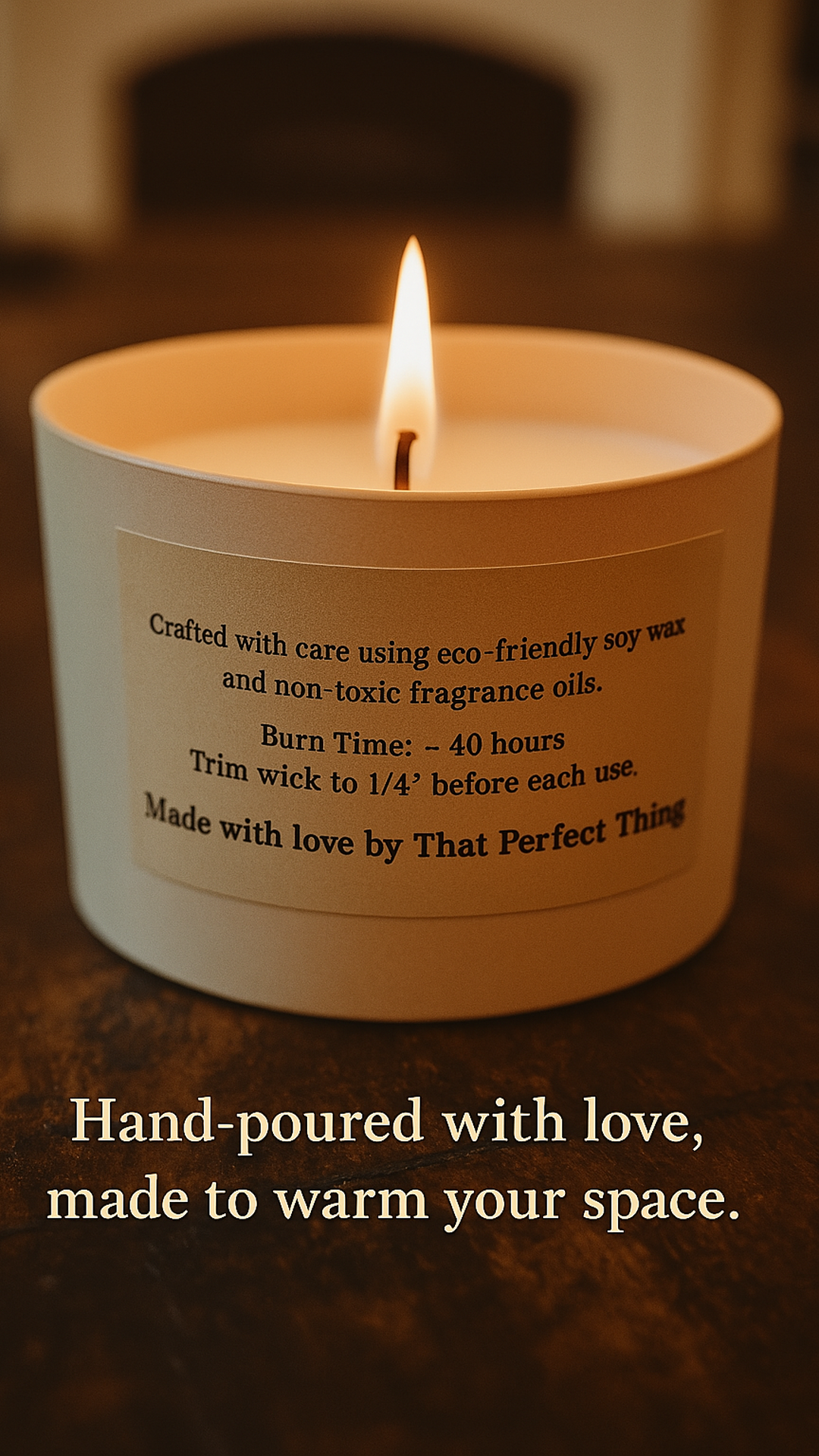 Autumn Hearth 100% Soy wax candle hand poured