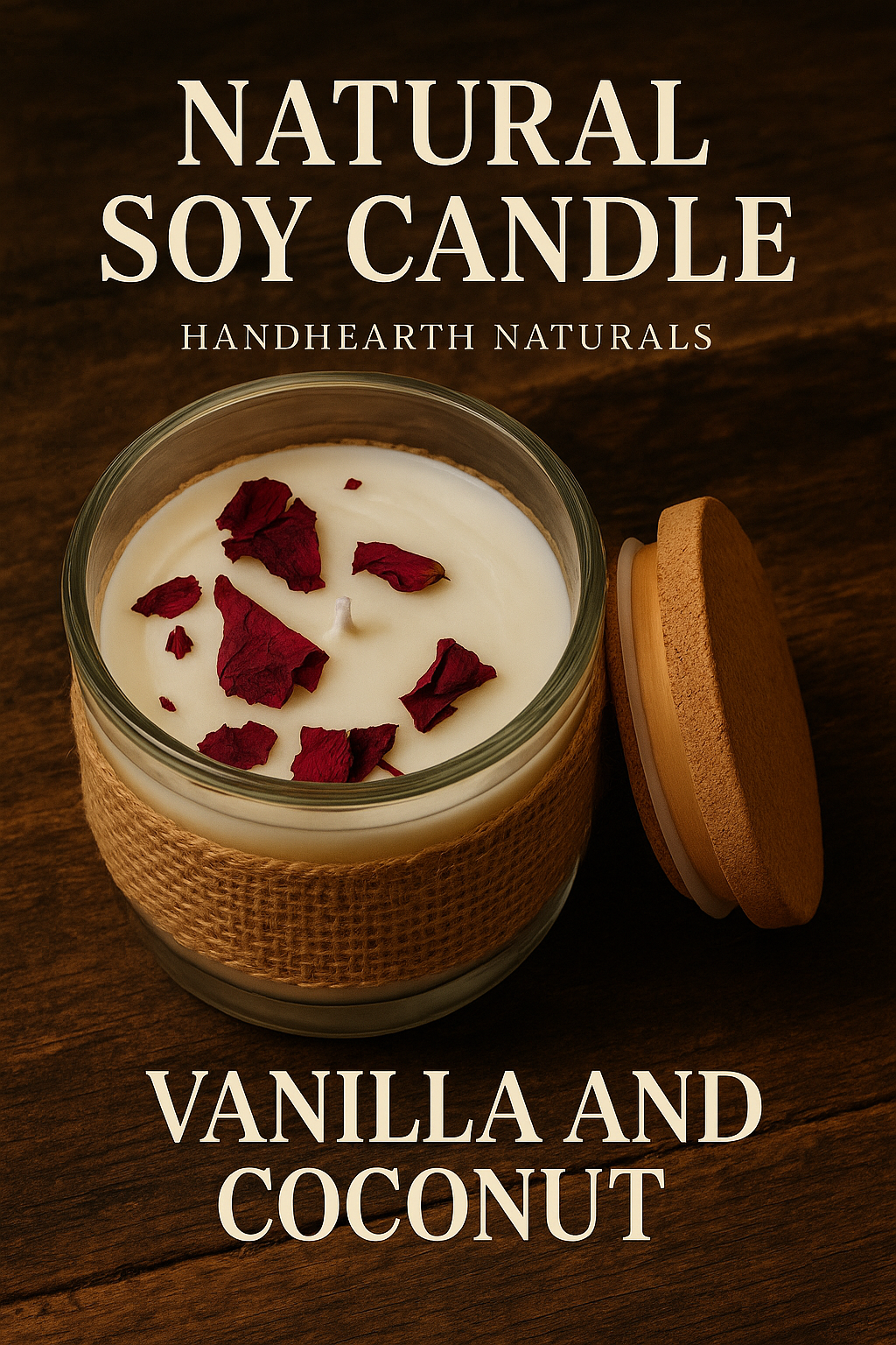 Vanilla and Coconut All Natural 100% Soy Candle