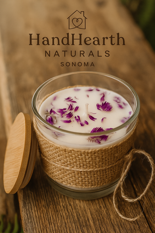 Hand-poured 100% Soy Wax Candles, variety of scents, one candle for seven dollars