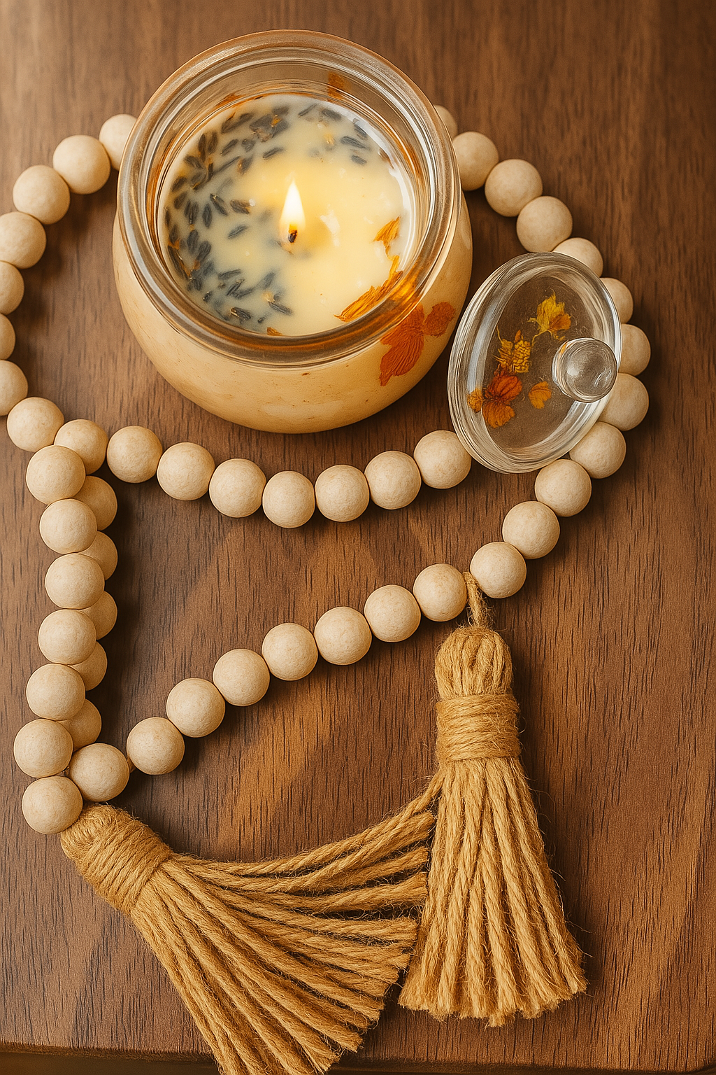 Hand-poured, all-natural soy candle and handmade jar, scents vary and can be requested. Perfect Jar
