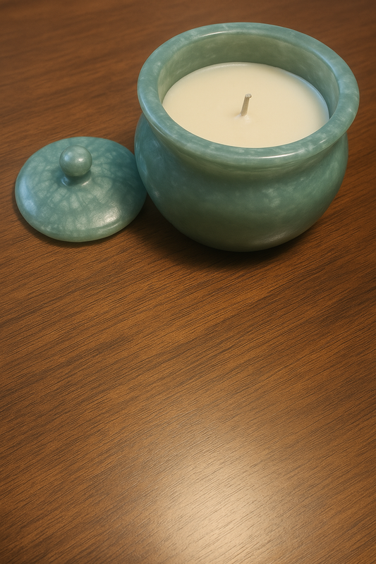 Vanilla & Coconut Soy Candle in Handmade Resin Jar